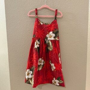 Red Hawaiian 🌺 Floral Kids Dress size 5